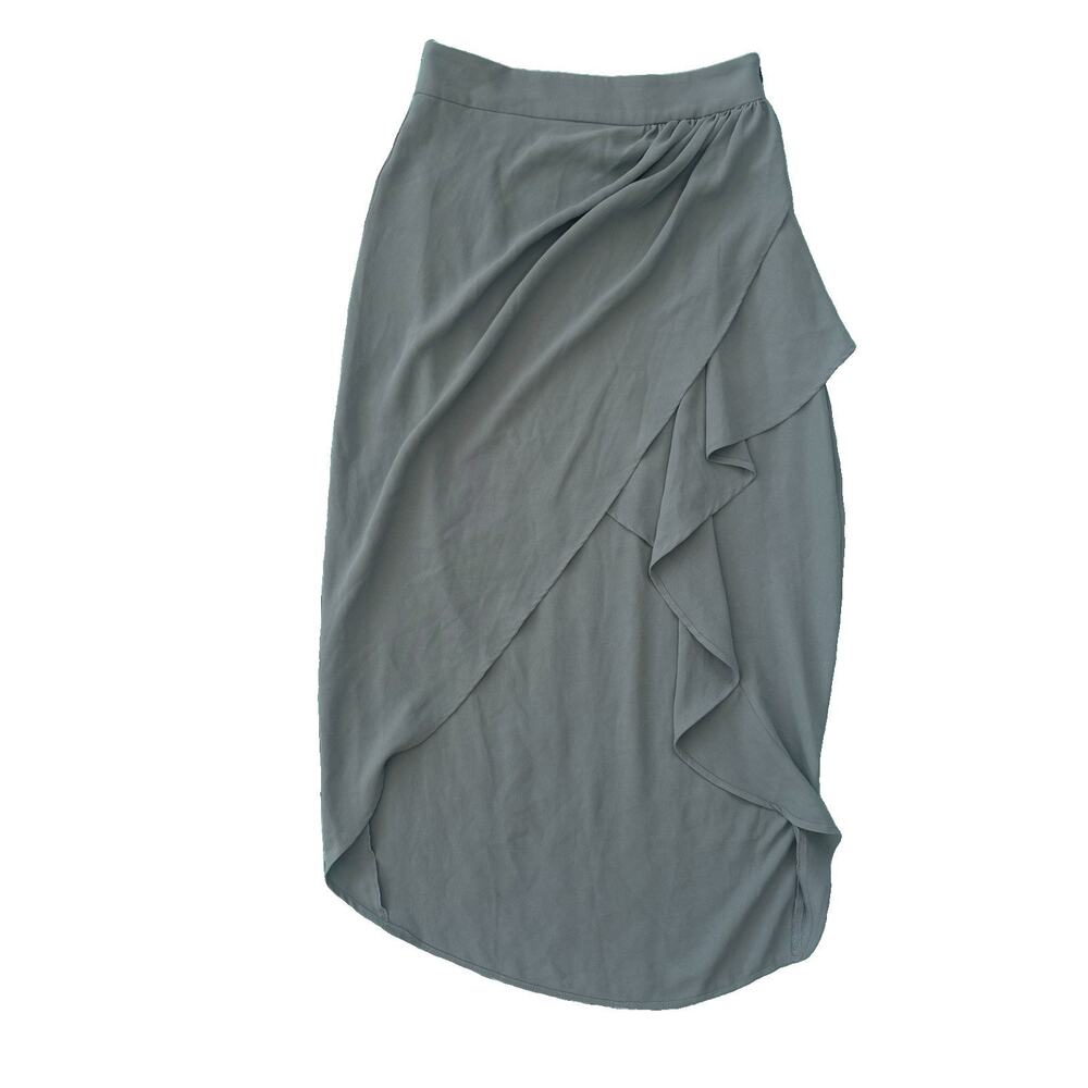Zara Size Small Robins Egg Flattering Midi Skirt Classic Blue